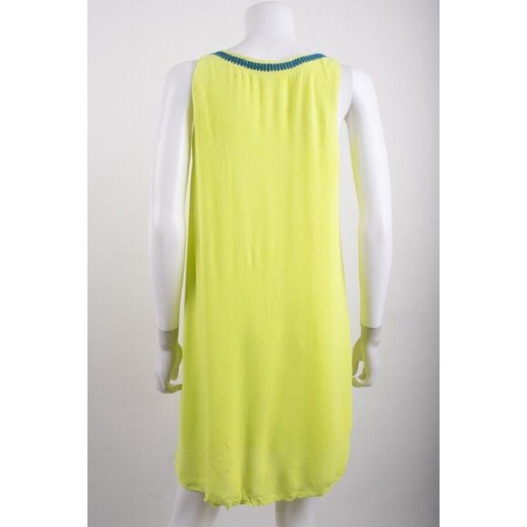 Lilly Pulitzer Womens Shift Dress Aubra XS Neon Green yellow Blue Embroidery - Picture 5 of 6